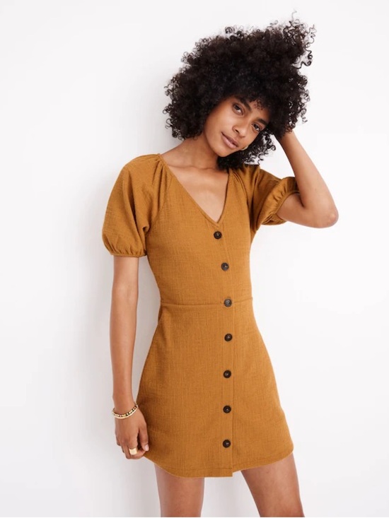 Madewell Dresses & Skirts - Madewell Texture & Thread Puff-Sleeve Dress Small